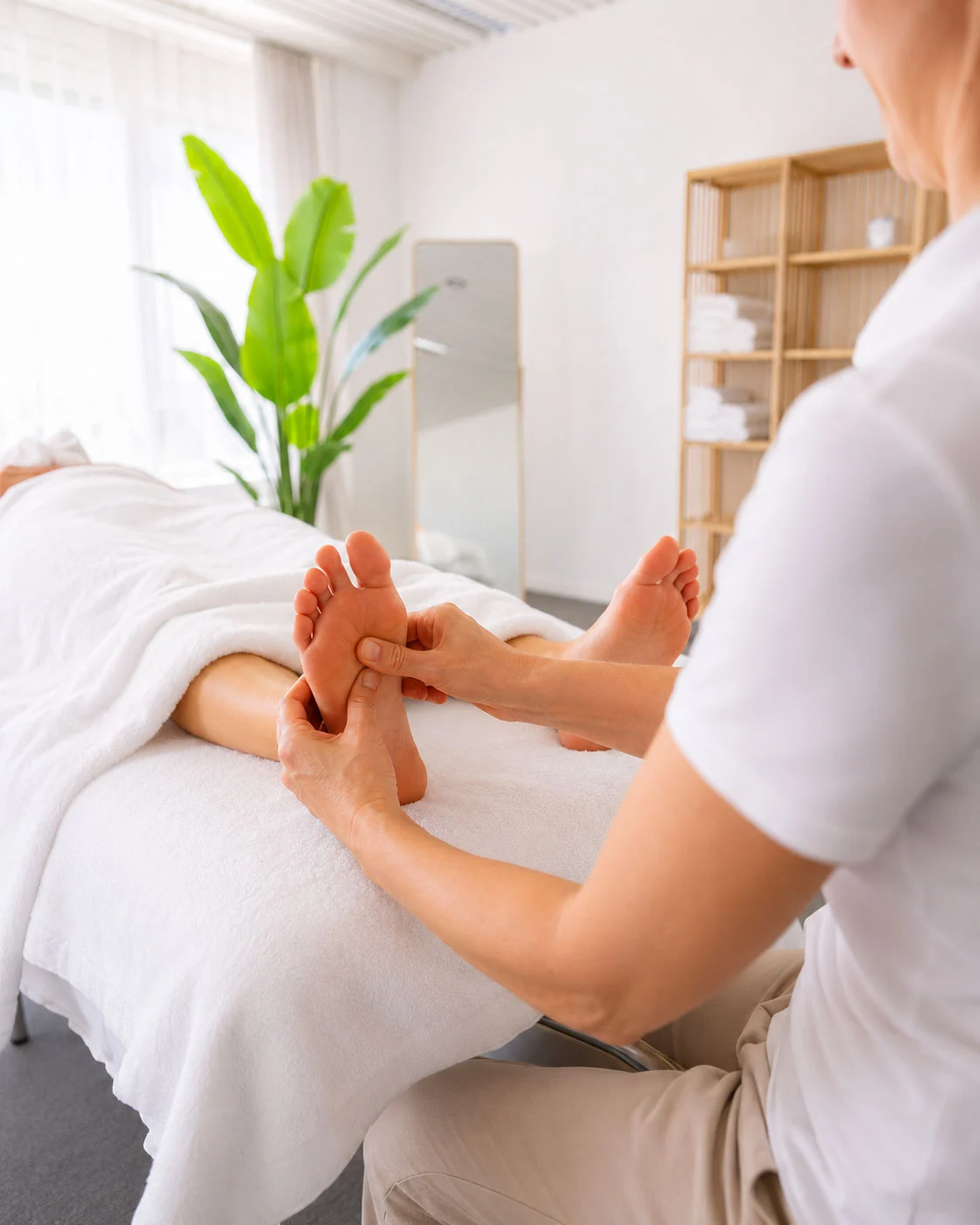 Sanfte Fussreflexzonenmassage im Massage Zentrum für Stans