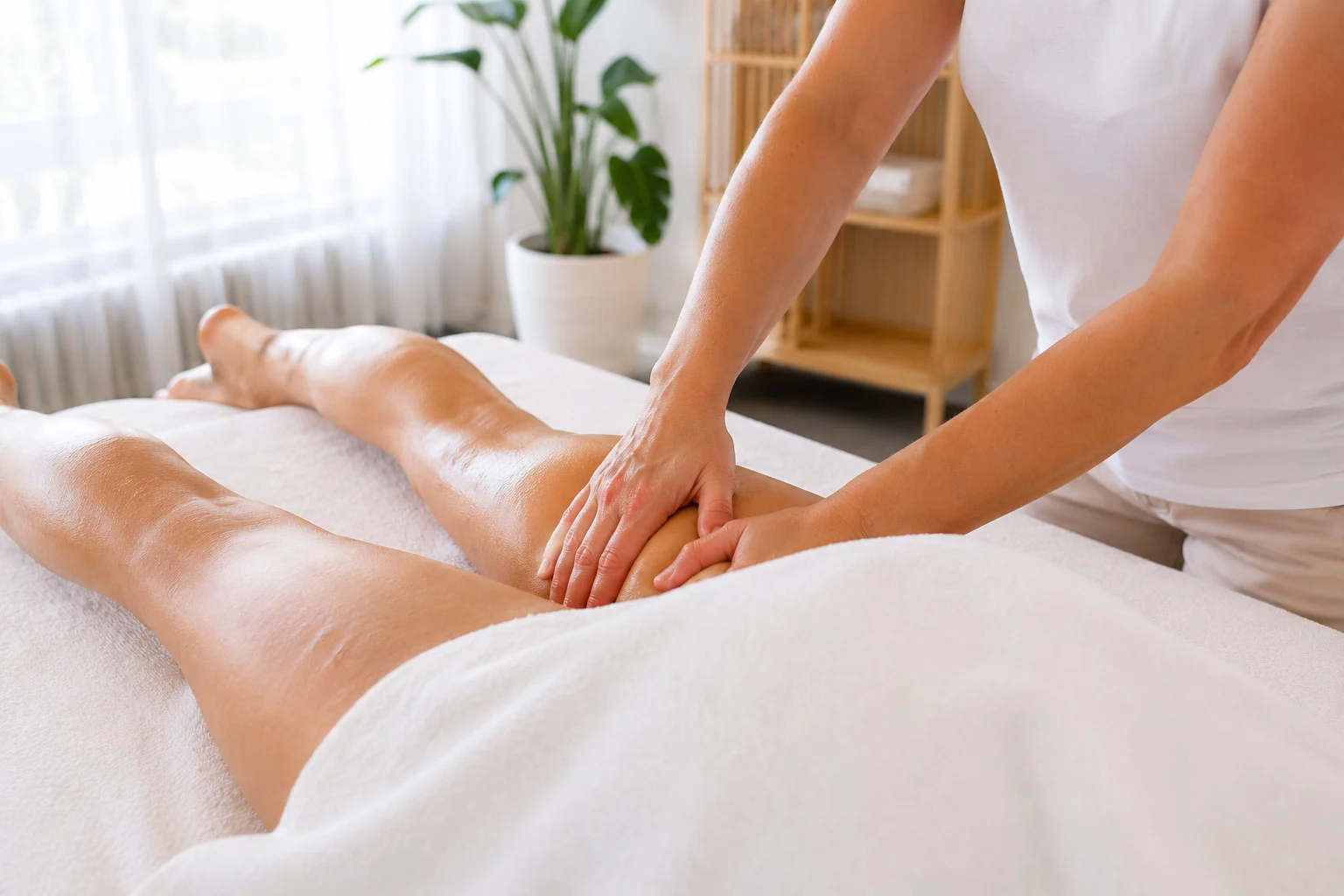 Lymphdrainage im Massage Zentrum für Stans mit sanften Griffen